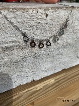 Naszyjnik srebrny gwiazdki w kółkach DallAcqua Incanto naszyjnik gwiazd naszyjniki celebrytki srebrne naszyjniki (1).JPG